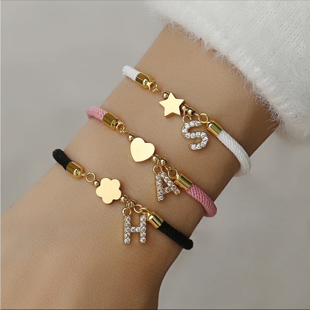 E letter initial bracelet